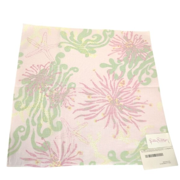 Lilly Pulitzer Bimini Lilly Pink fabric by Lee Jofa Linen Fabric Sample NWT - Picture 8 of 13